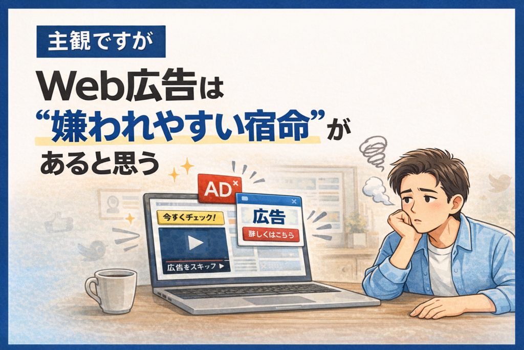 主観ですが、Web広告は“嫌われやすい宿命”があると思う