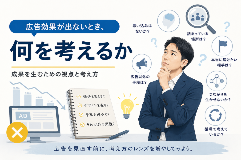 広告効果が出ないとき、何を考えるか