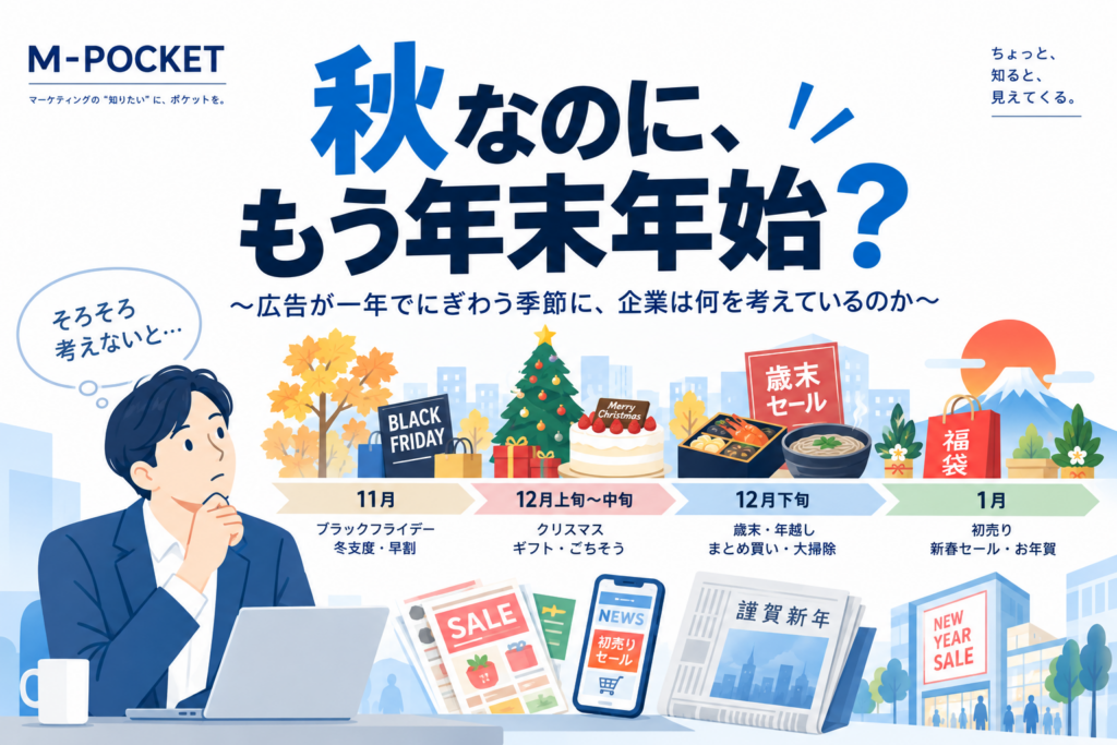 秋なのに、もう年末年始？ ～広告が一年でにぎわう季節に、企業は何を考えているのか～